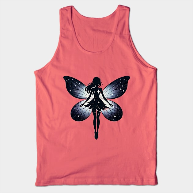 Stellar Silhouette Fairy - Enchanted Night Wings Tank Top by Ingridpd